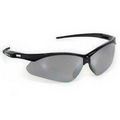 Premium Sport Style Wrap-Around Safety Glasses/ Sunglasses w/ Silver Lens